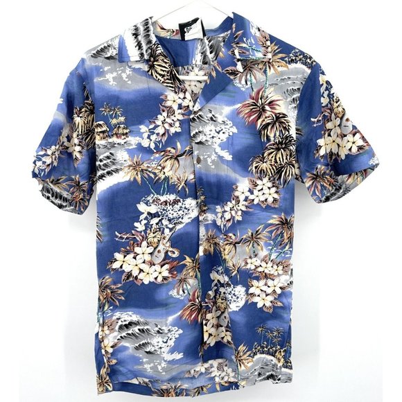 Vintage Hilo Hattie Hawaiian Shirt Mens S Tropical Floral Made In Hawaii - Picture 1 of 5